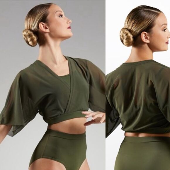 Weissman Other - Weissman dance costume 2 piece Cropped Mesh top 2 piece SM11827 MT10011 MC